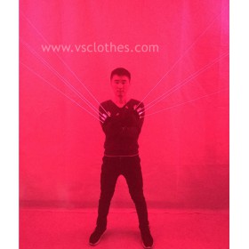 2 in 1 Multi-line Red DJ laser light gloves for show